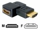 Bild 1 DeLock Adapter 90° rechts HDMI - HDMI, Kabeltyp: Adapter