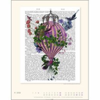 WEINGARTEN Kalender Vintage Book Art 2024 3312245 34x44cm, DE