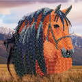 Crystal Art Card Kit "Horse" 18 x 18 cm