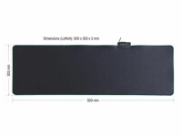 DeLock Gaming-Mausmatte 92x30 cm mit RGB-Beleuchtung