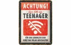 Nostalgic Art Schild Achtung Teenager WLAN 15 x 20 cm