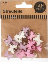 I AM CREATIVE Streuteile Schmetterling 4501.8 III, bunt, 24 Stk., Kein