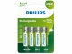 Philips Akku Akku Rechargeable AA 4 Stück, Spannung: 1.2