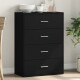 vidaXL Sideboard Schwarz 60x31x84 cm Holzwerkstoff