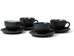 Bitz Kaffeetasse 240 ml, 4 Stück, Blau/Schwarz, Material