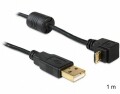 DeLock USB2.0 Micro-Kabel, 1m, A-MicroB, Schwarz, Micro-B
