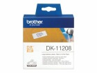 Brother Etiketten DK Label DK-11208 schwarz/weiss Papier