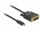 DeLock USB-C - DVI-D Kabel, 4K, 30hz, 1m,