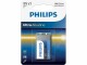 Philips Batterie Alkaline 9V 1 Stück, Batterietyp: 9V Block
