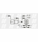 Alpha Elettronica Hohlstecker, Innendurchmesser: 1.7 mm, Aussendurchmesser: 4