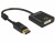 Bild 0 DeLock Adapter Displayport - DVI passiv, 4K, schwarz, Kabeltyp