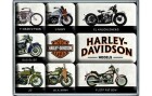 Nostalgic Art Magnet-Set Harley Davidson 1 Stück, Mehrfarbig