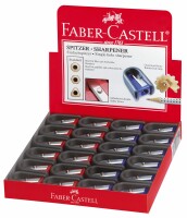 FABER-CASTELL Einfachspitzer 184801 blau, rot/blau, Mindestbestellmenge