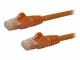StarTech.com - 50cm CAT6 Ethernet Cable, 10 Gigabit Snagless RJ45 650MHz 100W PoE Patch Cord, CAT 6 10GbE UTP Network Cable w/Strain Relief, Orange, Fluke Tested/Wiring is UL Certified/TIA - Category 6 - 24AWG (N6PATC50CMOR)