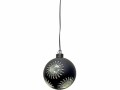 Dameco Weihnachtskugel 8 LEDs, Ø 10 cm, Schwarz, Betriebsart