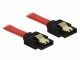 DeLock Delock SATA-3 Kabel: 0.3 Meter, Metall Clip, 6 Gbps,