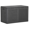 vidaXL Garten-Aufbewahrungsbox 180 L Schwarz PP