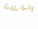 Partydeco Girlande Hello Baby 0.7 m, Gold, Detailfarbe: Gold